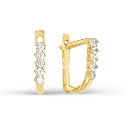 Серьги детские из красного золота