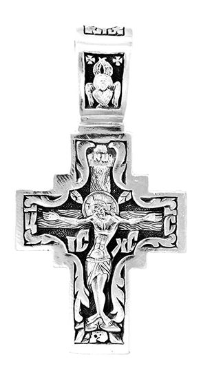 Подвеска крест из серебра