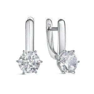 Серьги с английским замком из серебра