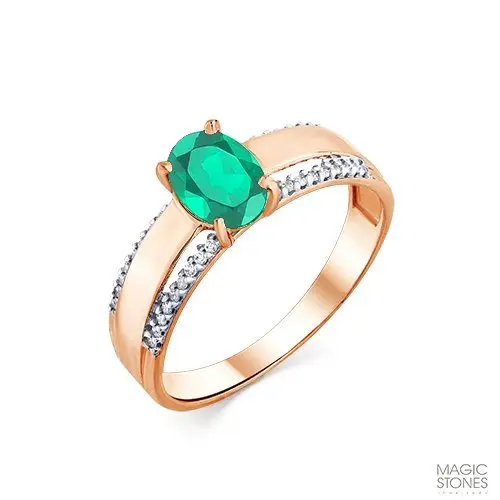 Кольцо декоративное из красного золота