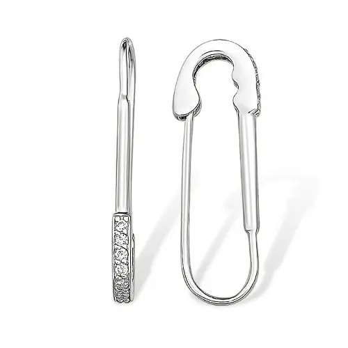 Серьги цепочки из серебра