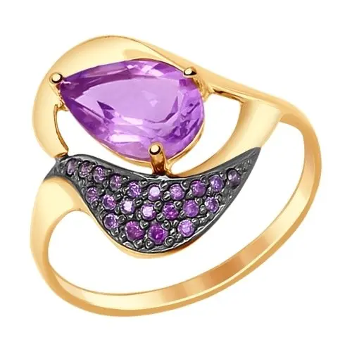 Кольцо декоративное из красного золота