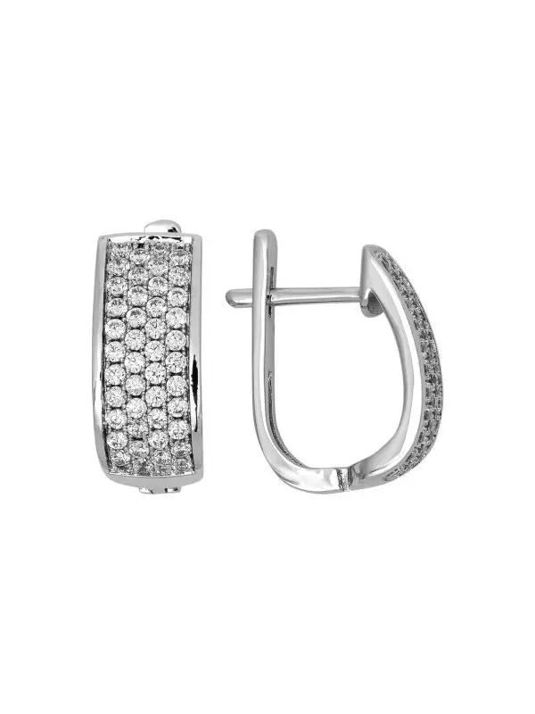 Серьги с английским замком из серебра