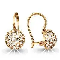 Серьги детские из красного золота