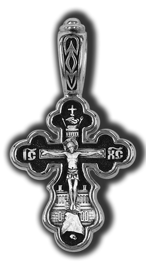 Подвеска крест из серебра