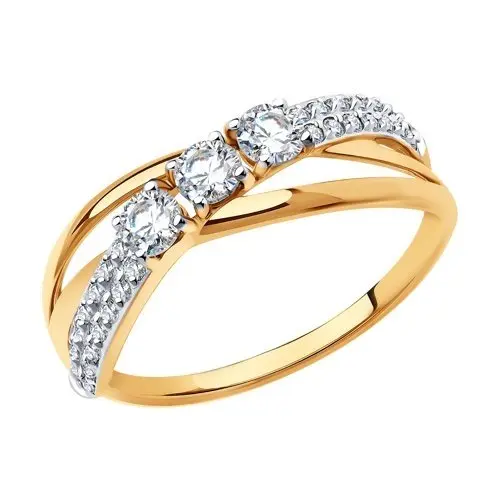 Кольцо декоративное из красного золота