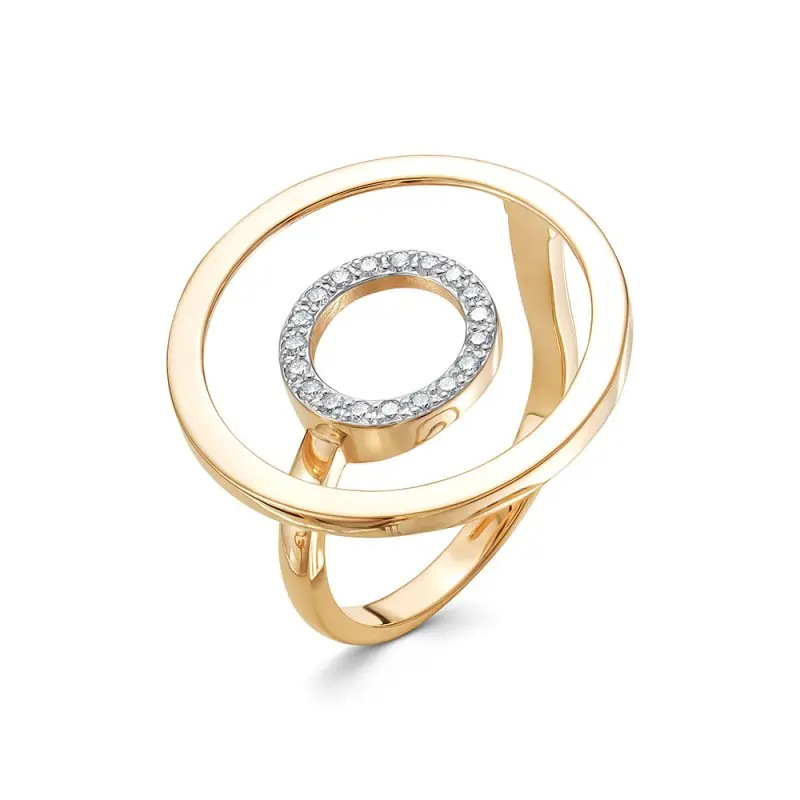 Кольцо декоративное из красного золота