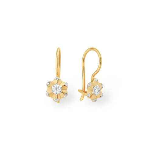 Серьги детские из красного золота