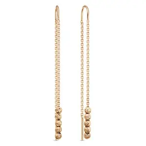 Серьги цепочки из красного золота