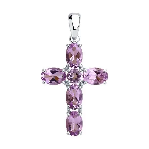 Подвеска декоративный крест из серебра