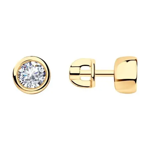 Серьги пуссеты из позолоты