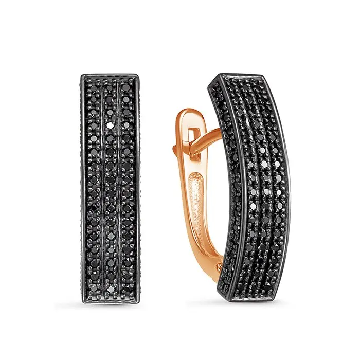 Серьги с английским замком из красного золота