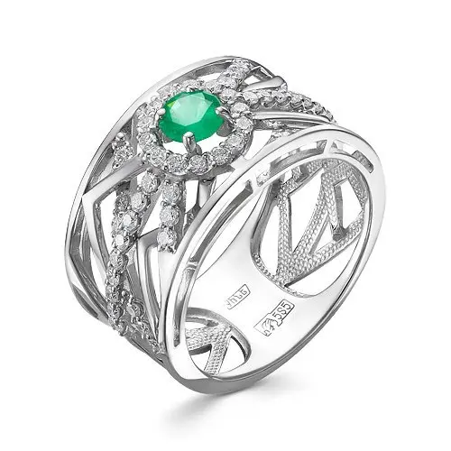 Кольцо декоративное из белого золота