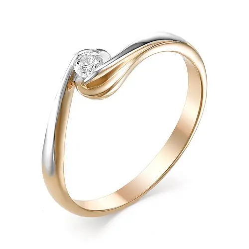 Кольцо декоративное из красного золота с бриллиантами вид 1