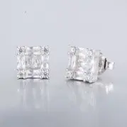 Серьги пуссеты из серебра