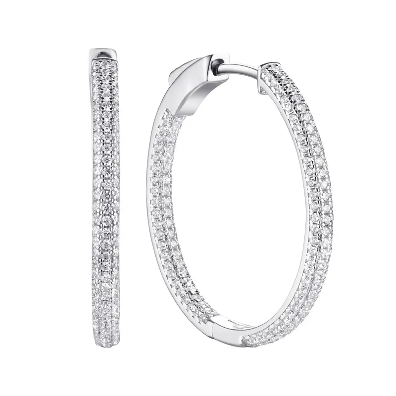 Серьги конго из серебра