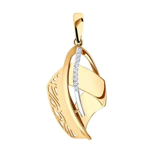 Подвеска декоративная из комбинированного золота