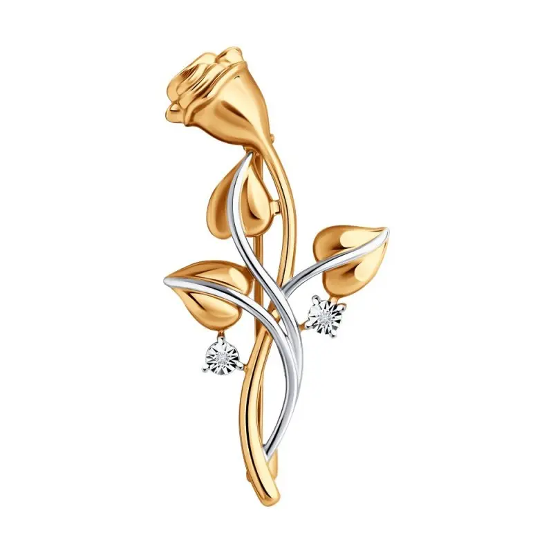 Брошь из позолоты