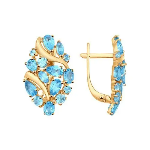 Серьги с английским замком из красного золота