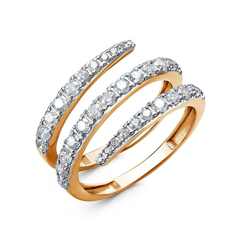 Кольцо декоративное из красного золота