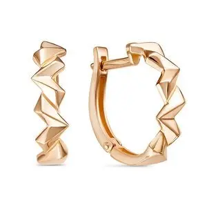 Серьги с английским замком из красного золота