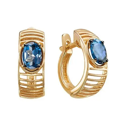 Серьги с английским замком из красного золота