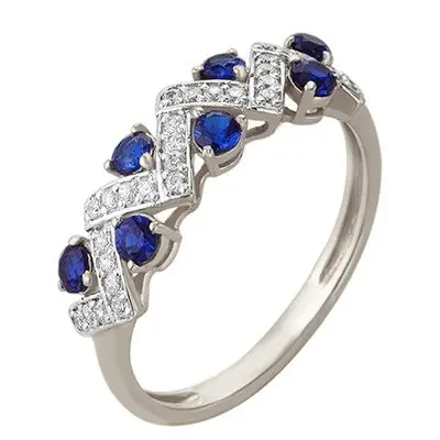 Кольцо декоративное из белого золота