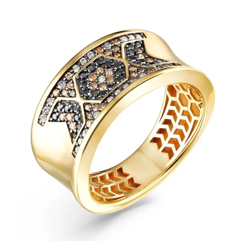 Кольцо декоративное из желтого золота