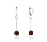 Серьги подвесные из серебра