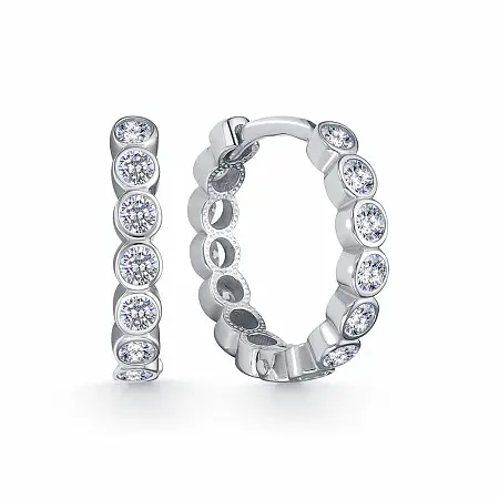 Серьги с английским замком из серебра