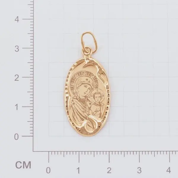 Подвеска икона из красного золота