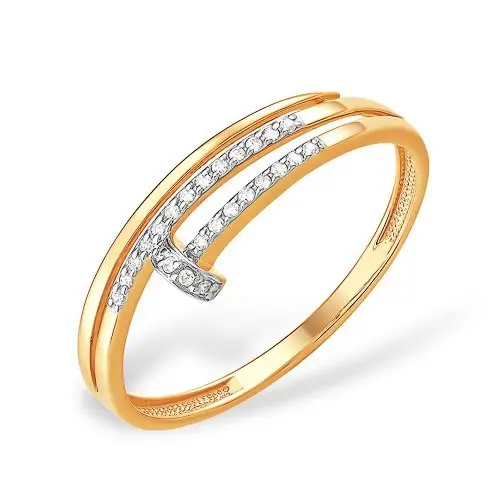 Кольцо декоративное из красного золота