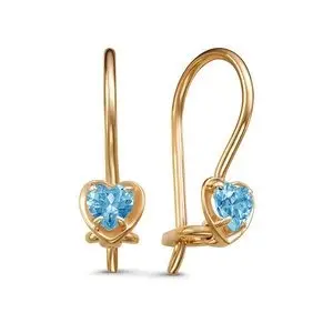 Серьги детские из красного золота