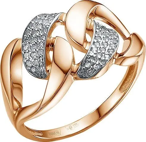 Кольцо декоративное из красного золота