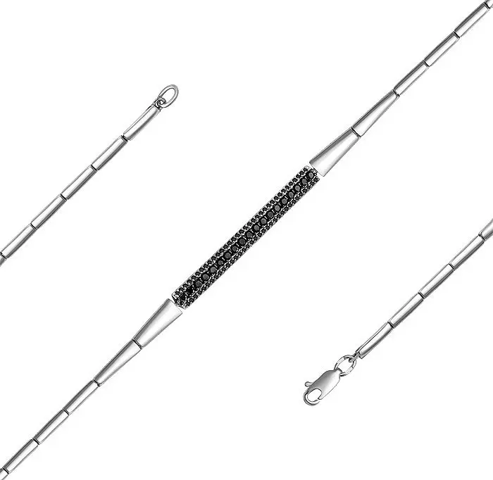 Браслет декоративный из белого золота