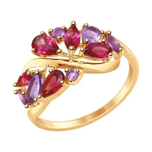 Кольцо декоративное из красного золота