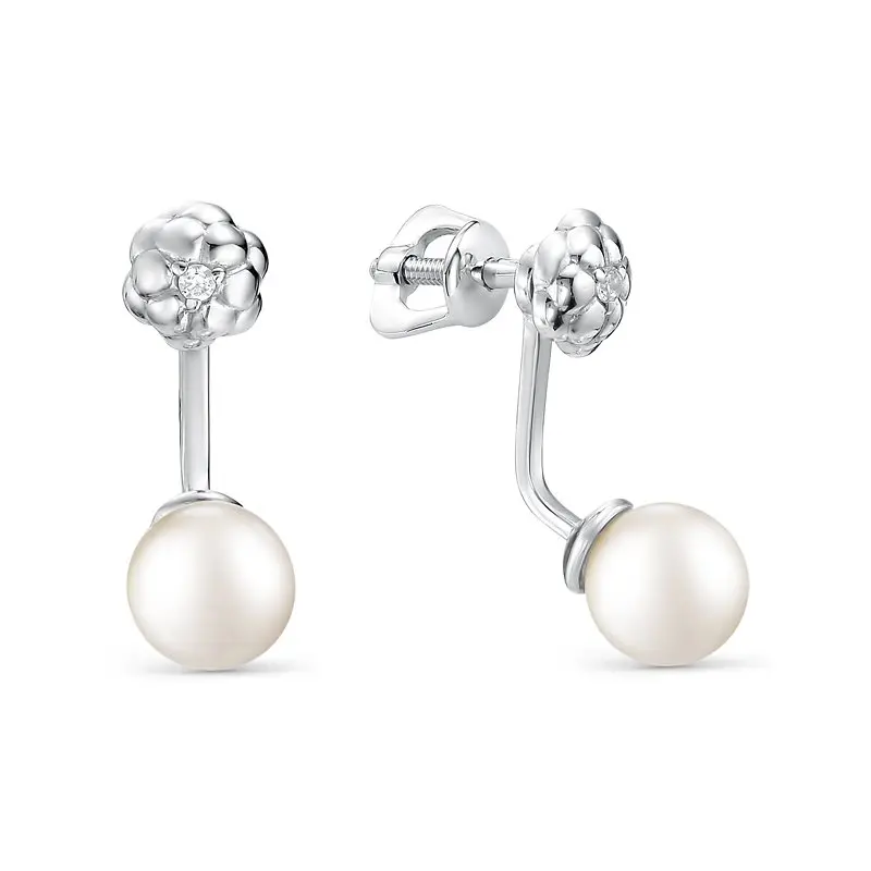 Серьги пуссеты из серебра