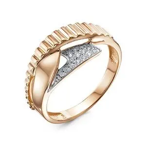 Кольцо декоративное из комбинированного золота