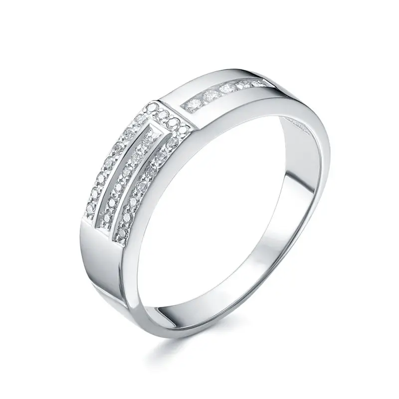 Кольцо декоративное из белого золота