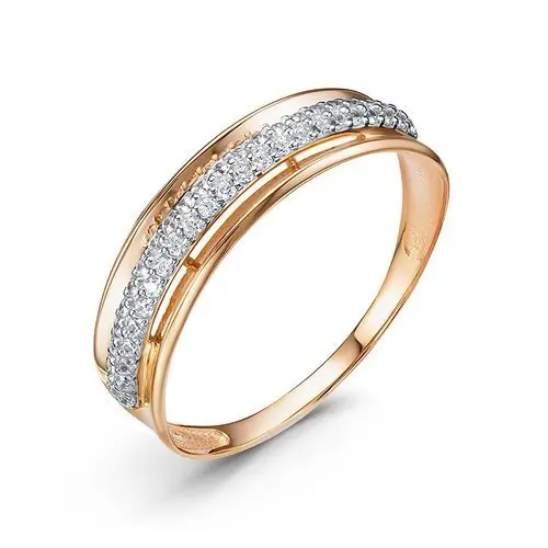 Кольцо декоративное из комбинированного золота