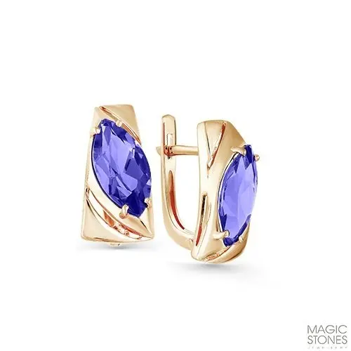 Серьги с английским замком из красного золота