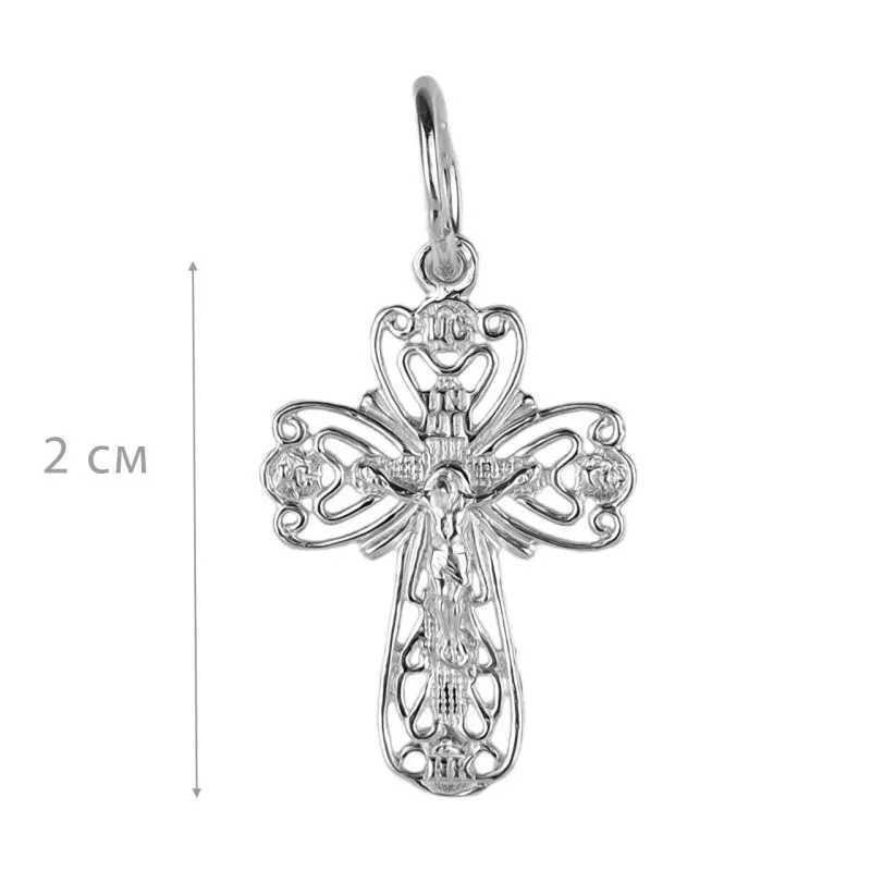 Подвеска крест из серебра