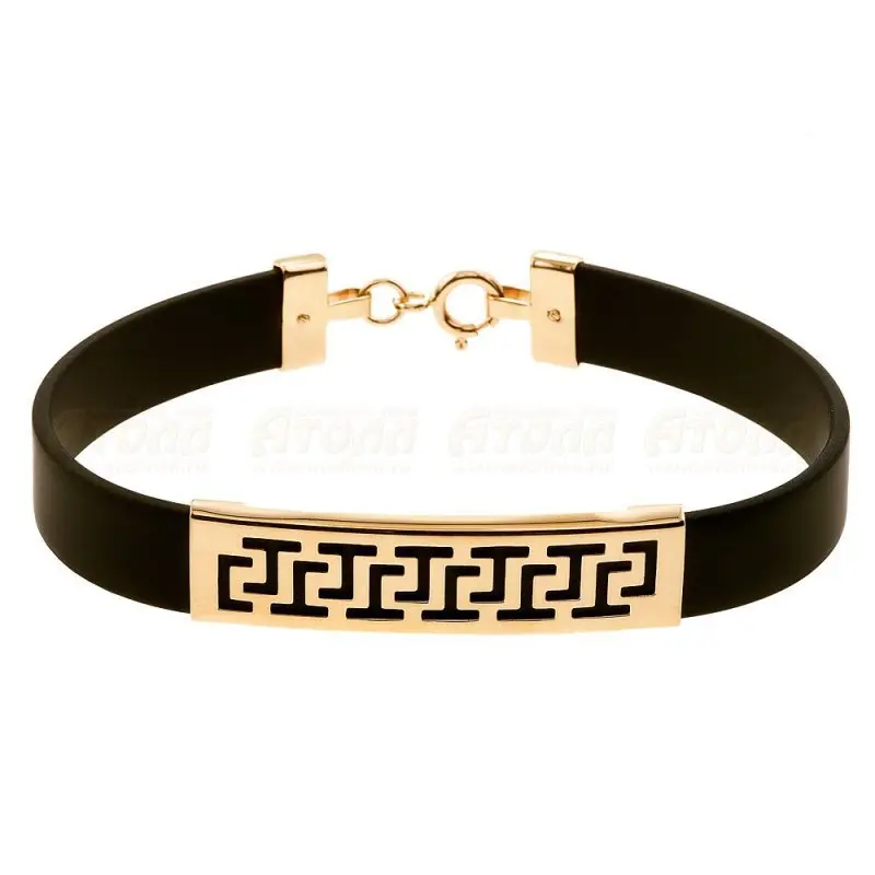 Браслет шнурок из красного золота