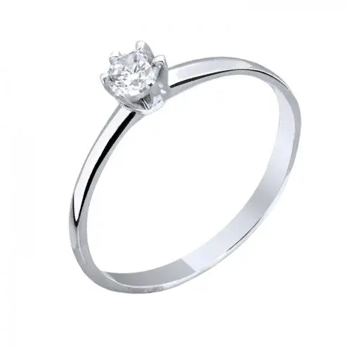 Кольцо декоративное из серебра вид 1