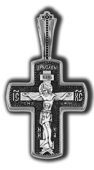 Подвеска крест из серебра