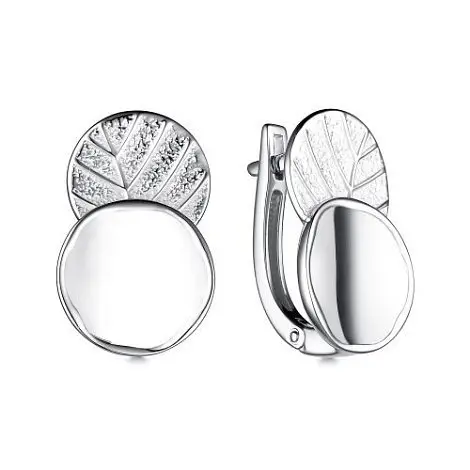 Серьги с английским замком из серебра
