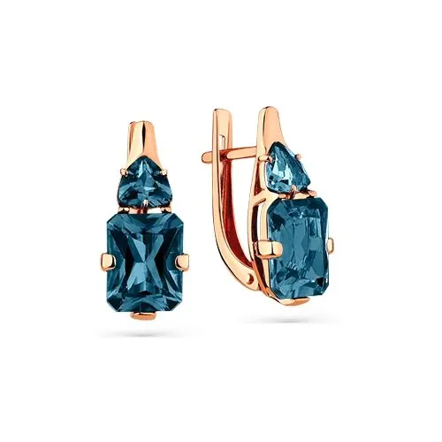 Серьги с английским замком из красного золота