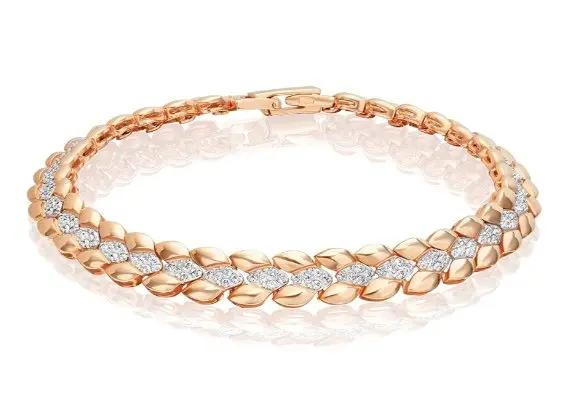 Браслет декоративный из комбинированного золота