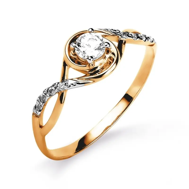 Кольцо декоративное из красного золота