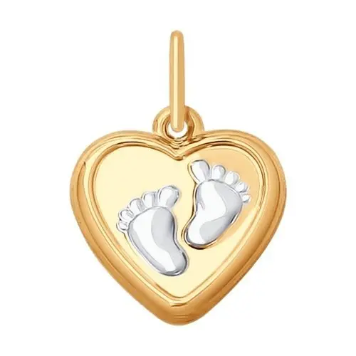 Подвеска декоративная из комбинированного золота